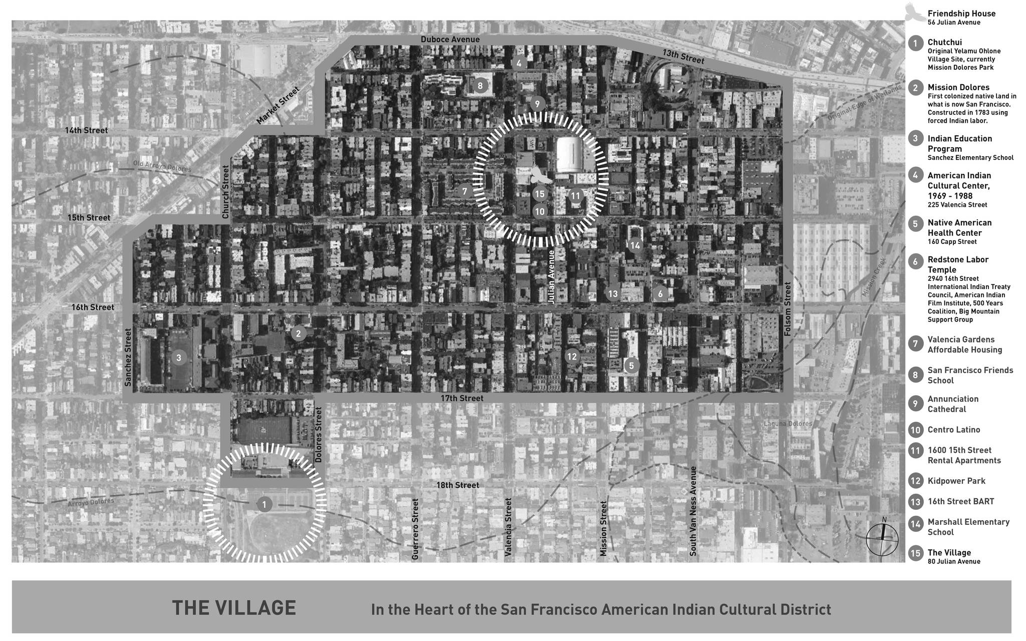 Layout of the American Indian Cultural District is in the Mission District. (Courtesy SF Gov)