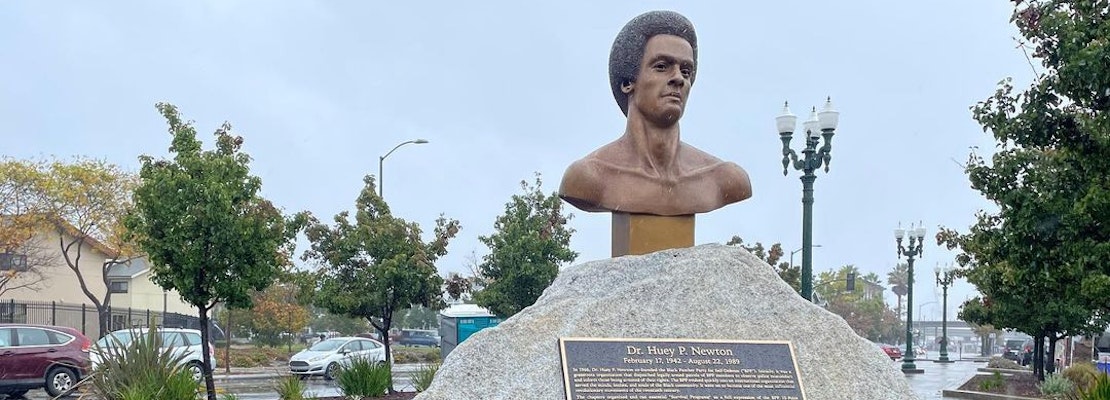 Dr. Huey P. Newton bust debuts in Oakland, becomes city’s first permanent art display for Black Panther Party
