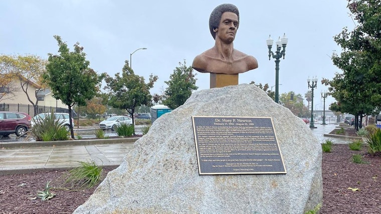 Dr. Huey P. Newton bust debuts in Oakland, becomes city’s first permanent art display for Black Panther Party