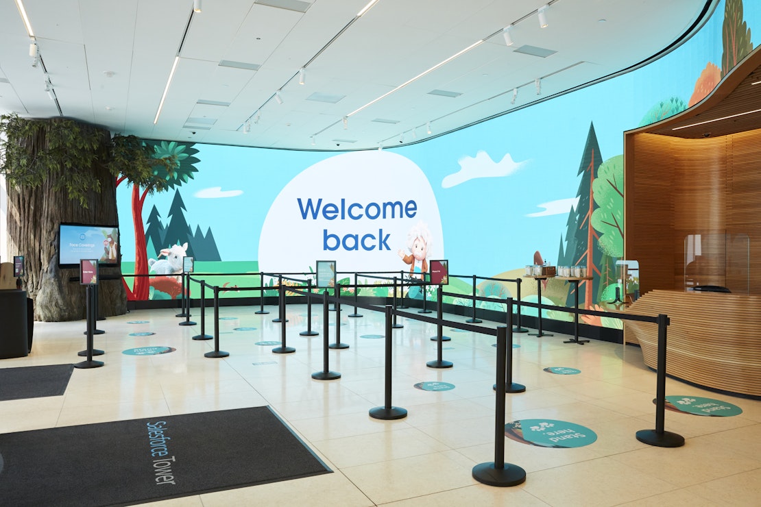 Salesforce Tower reopens to employees, albeit a very tiny number of them