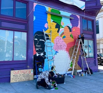 Queer artists of color installing two murals at prominent Castro & Duboce Triangle locations