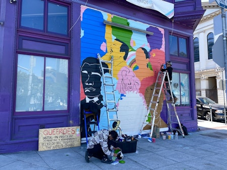 Queer artists of color installing two murals at prominent Castro & Duboce Triangle locations
