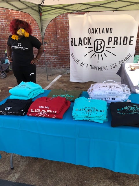 Photo: Queer Expo Booth, Oakland Black Pride, MJ Carter