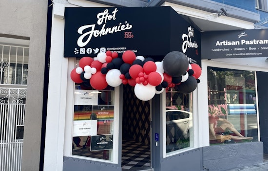 Inside Hot Johnnie's, the Castro's new pastrami shop with back patio seating