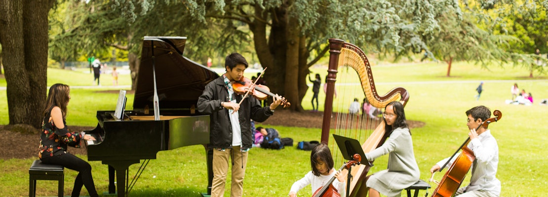 Flower Piano is underway in Golden Gate Park, continues through Tuesday