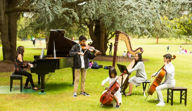 Flower Piano is underway in Golden Gate Park, continues through Tuesday