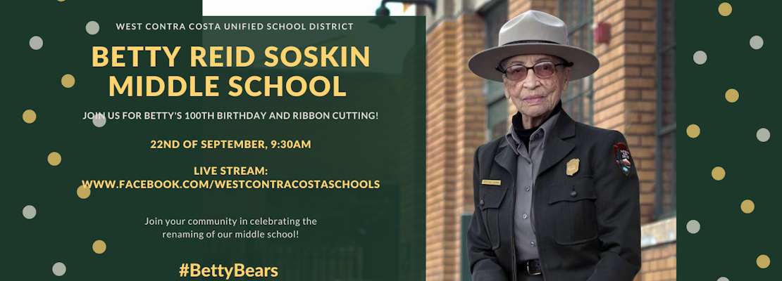 East Bay school renamed for iconic Richmond park ranger Betty Reid Soskin on her 100th birthday