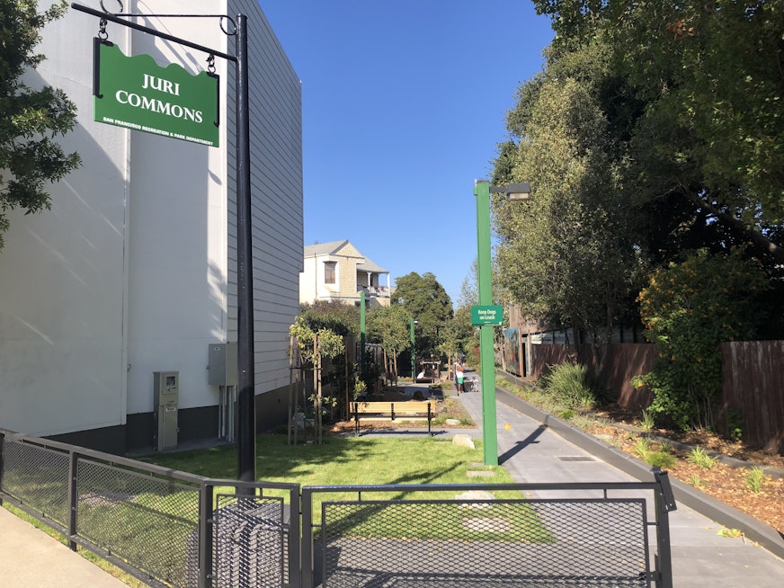 Mission District mini-park reopens with "adult monkey bars" after $1.9 million facelift