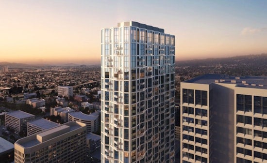 Plans submitted for a massive residential tower that would become Oakland’s tallest building