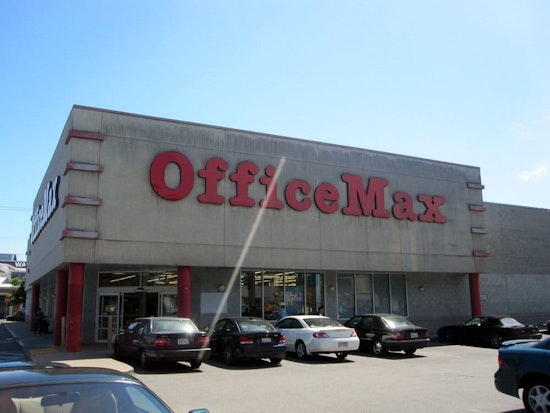 The OfficeMax at 14th and Harrison Streets has bit the dust 