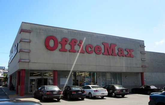 The OfficeMax at 14th and Harrison Streets has bit the dust