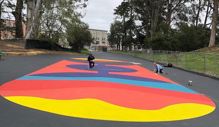 Golden Gate Park’s ‘psychedelic roller-skate mural’ is rolling toward completion