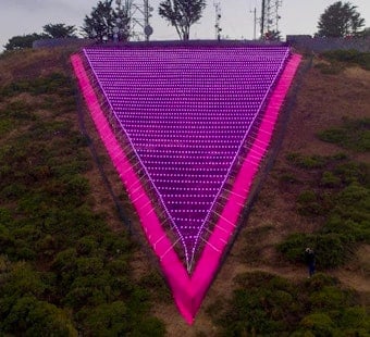 'Illuminated' Pink Triangle returns again for Pride Month with streamers