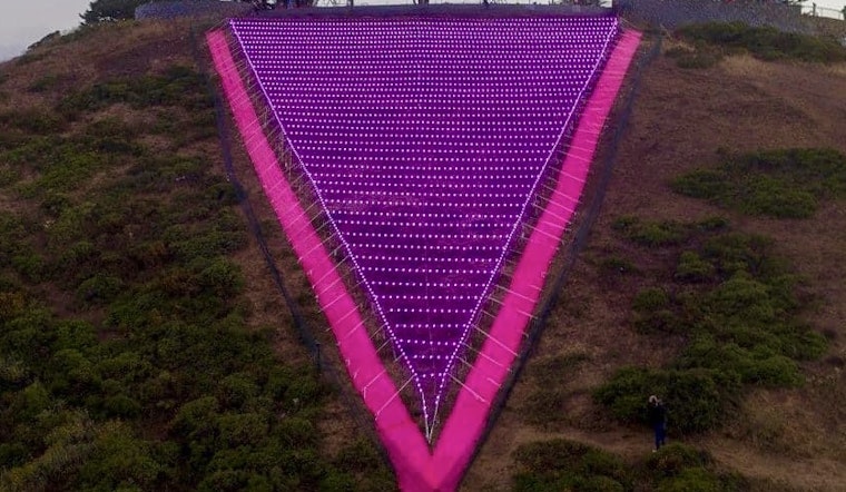 'Illuminated' Pink Triangle returns again for Pride Month with streamers