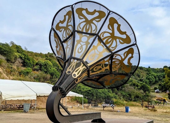 Famed Burning Man sculpture La Victrola has new forever home at Point San Pablo Harbor