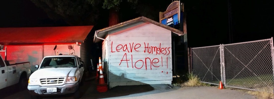 City of Santa Cruz-owned cars torched, graffiti found saying 'Leave Homeless Alone!'