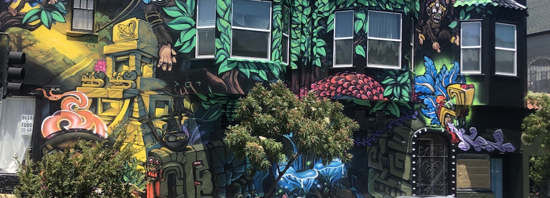 Soon-to-open dispensary Poncho Brotherz coats Cesar Chavez Street with giant new mural