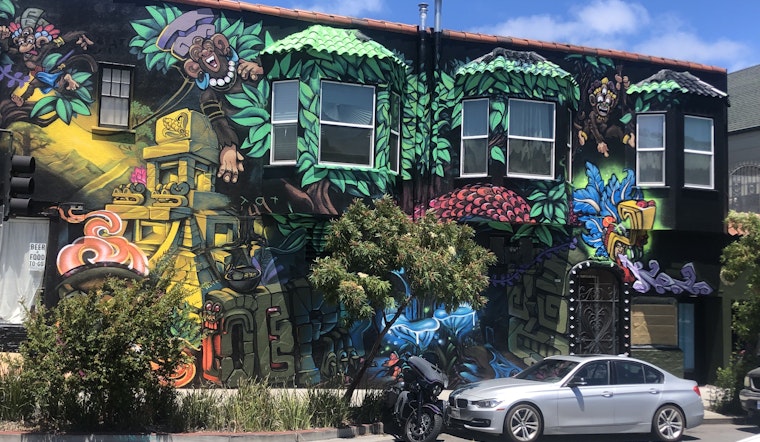 Soon-to-open dispensary Poncho Brotherz coats Cesar Chavez Street with giant new mural