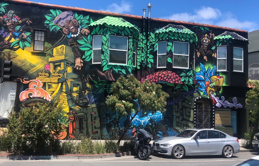 Soon-to-open dispensary Poncho Brotherz coats Cesar Chavez Street with giant new mural