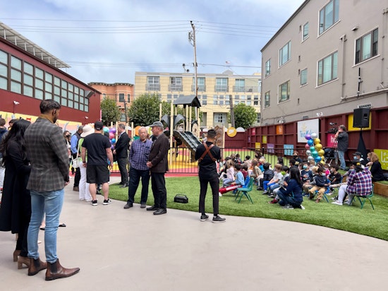 Newly renovated and renamed Tina Keker Playground celebrated at North Beach dedication ceremony