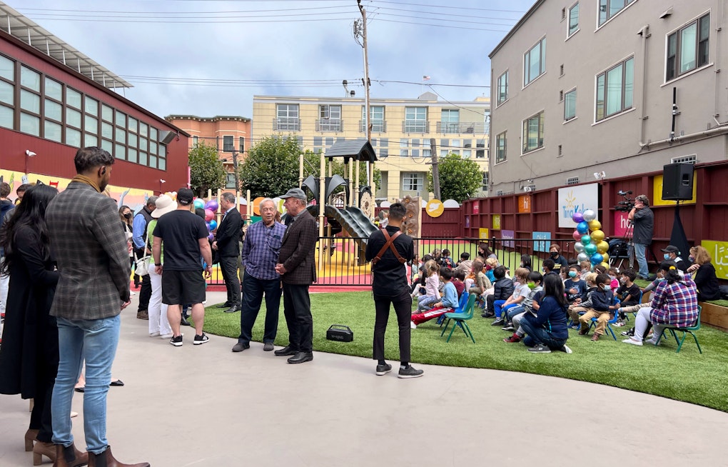 Newly renovated and renamed Tina Keker Playground celebrated at North Beach dedication ceremony