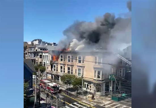 Major fire damages building at Divisadero and McAllister, displaces 13 residents and two restaurants