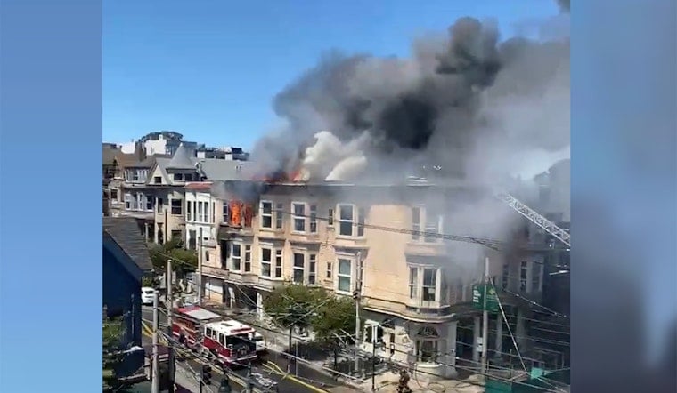 Major fire damages building at Divisadero and McAllister, displaces 13 residents and two restaurants