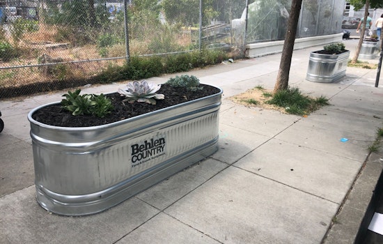 1,400lb Metal Planters On Harrison Street Attempt To Deter Tents; Neighborhood "Fed-Up" with Homeless Encampments