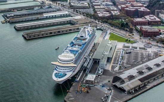 Cruiseliner That Crashed into Pier 27 Today is the Same Ruby Princess Cruise Ship that Held COVID Passengers During Pandemic Shutdown, Twice