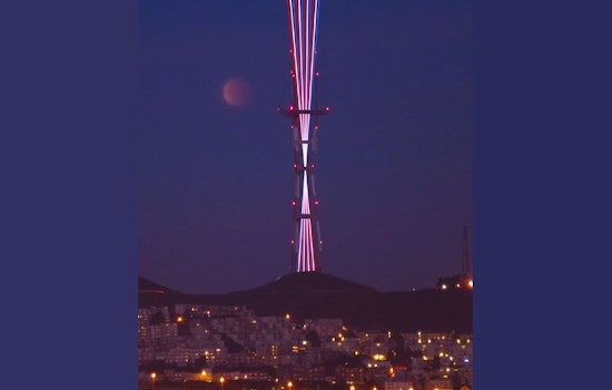 San Francisco's Sutro Tower Gets a Patriotic Laser Show in Red, White and Blue