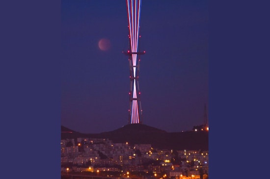 San Francisco's Sutro Tower Gets a Patriotic Laser Show in Red, White and Blue
