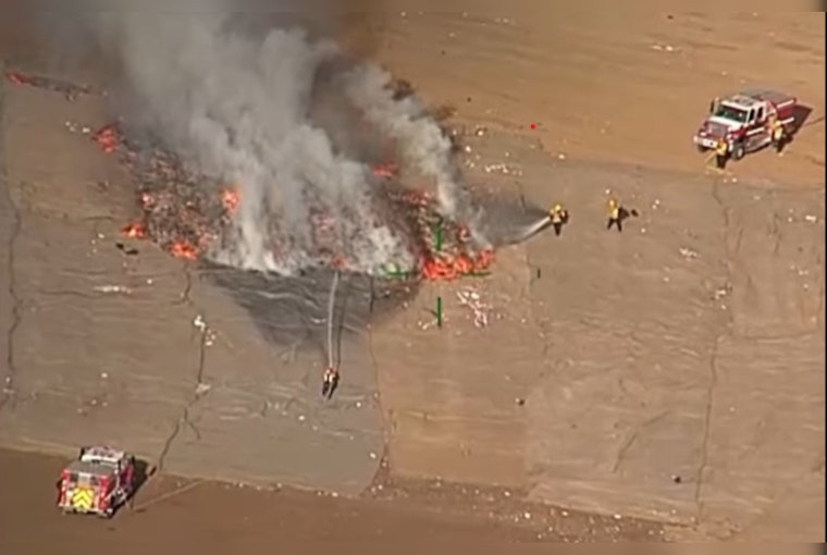 Aerial Reconnaissance Aids Firefighting Efforts at Olinda Alpha Landfill in Brea