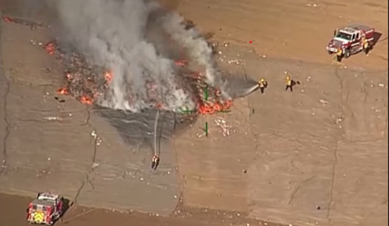 Aerial Reconnaissance Aids Firefighting Efforts at Olinda Alpha Landfill in Brea