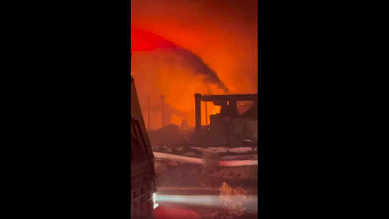 VIDEO: Blaze Devastates De Anza Country Club Commercial Building, Borrego Springs - Firefighters Minimize Damage