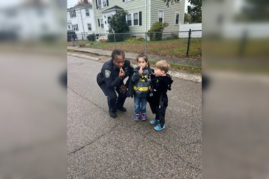 Boston PD Engage in Community Bonding at Needham Road Block Party Touch a Truck Event