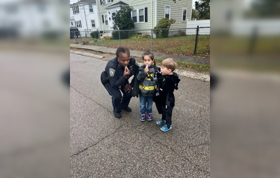 Boston PD Engage in Community Bonding at Needham Road Block Party Touch a Truck Event
