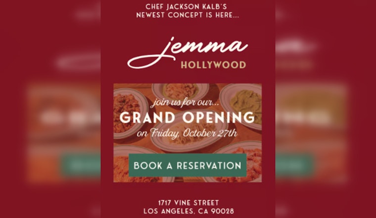 Chef Jackson Kalb Introduces Jemma, Offering Delectable Italian American Comfort Food in Hollywood