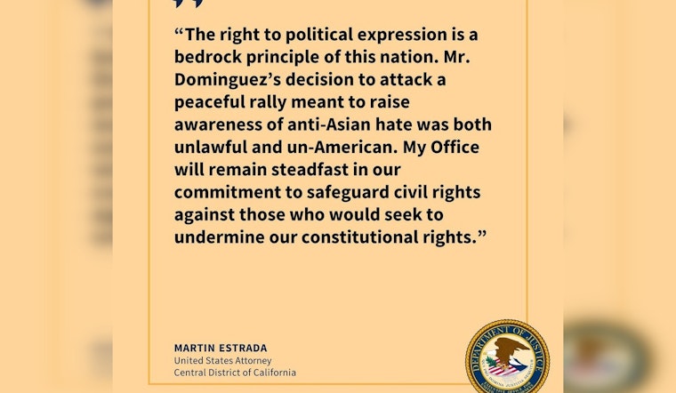Diamond Bar Man Pleads Guilty to Driving Into "Stop Asian Hate" Rally Crowd, Faces Up to One Year in Prison