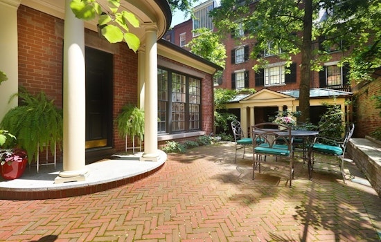 $10.5M Historic Boston Townhouse Boasts Greenhouse and Garden on Beacon Hill