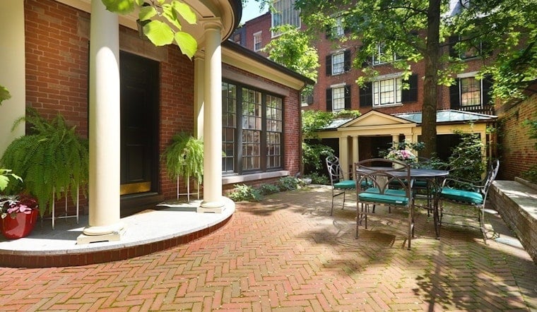 $10.5M Historic Boston Townhouse Boasts Greenhouse and Garden on Beacon Hill