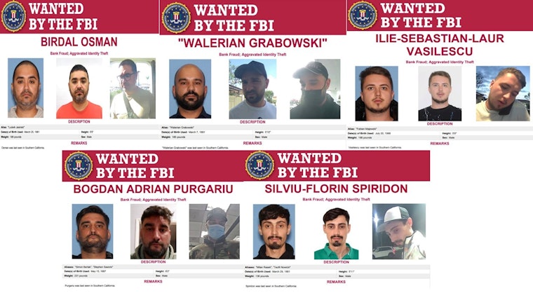 FBI in Los Angeles Seeks Five Men Accused of EBT Fraud and Identity Theft