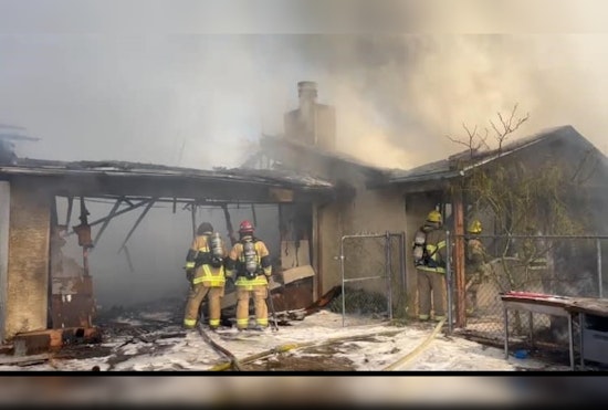 Firefighters Face Strong Winds and Downed Power Line While Battling Yucca Valley Home Blaze