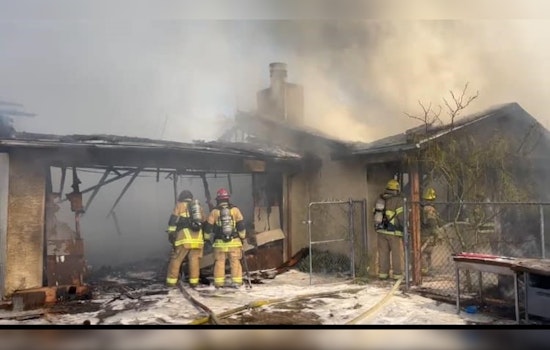 Firefighters Face Strong Winds and Downed Power Line While Battling Yucca Valley Home Blaze