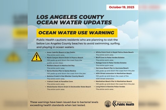 Health Department Warns Visitors of Major Los Angeles Beaches Due to Elevated Bacterial Levels
