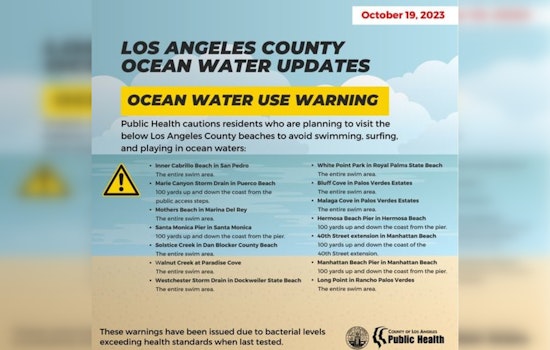 Health Department Warns Visitors of Major Los Angeles Beaches Due to Elevated Bacterial Levels