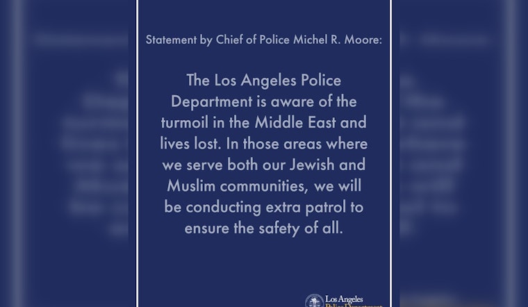 LAPD Ramps Up Patrols Amid Middle East Tensions, Protecting Jewish and Muslim Communities in Los Angeles