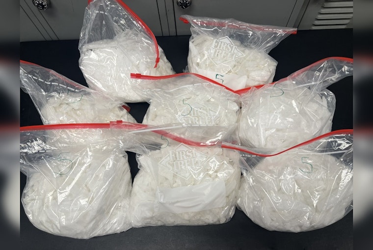 LAPD Traffic Stop in Downtown Los Angeles Uncovers 40 Pounds of Meth 