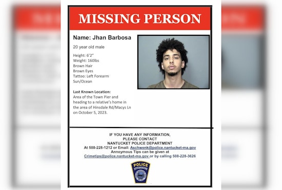 Nantucket Police Launch Search for Missing 20-Year-Old, Jhan Barbosa