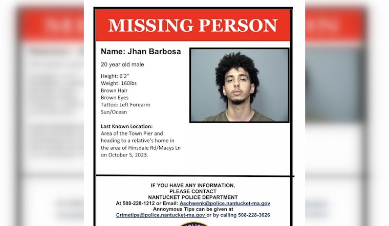 Nantucket Police Launch Search for Missing 20-Year-Old, Jhan Barbosa