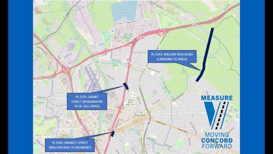 Nighttime Road Closures in Concord, Infrastructure Improvements Funded by Measure V on the Horizon